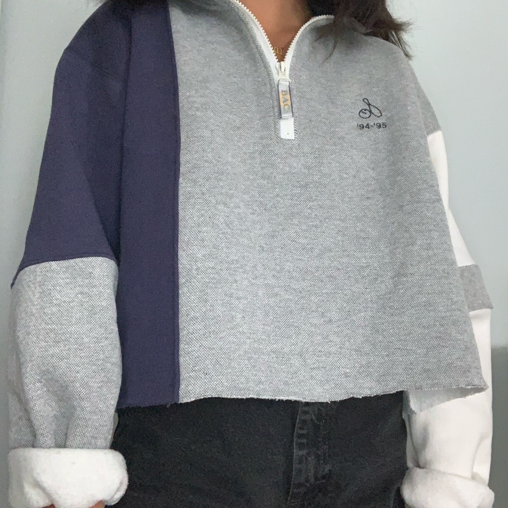 SOLD DO NOT BUY Vintage Color-block Quarter Zip